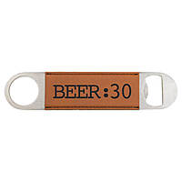 Stainless Steel Leatherette Bottle Openers