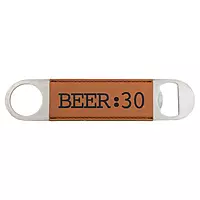 Stainless Steel Leatherette Bottle Openers