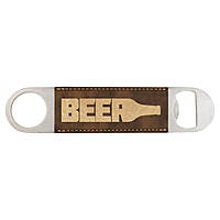 Stainless Steel Leatherette Bottle Openers