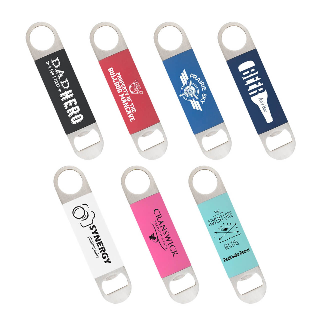 Stainless Steel Laserable Silicone Bottle Opener