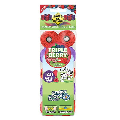 Bags On Board  Refill Bags – Triple Berry 140 bags ( 9 x 14 ) Bags On Board  Refill Bags – Triple Berry 140 bags ( 9 x 14 )