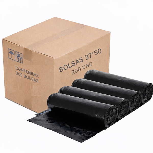Bolsas negras 37 x 50 cm para basura de uso institucional y comercial Bolsas negras 37 x 50 cm para basura de uso institucional y comercial