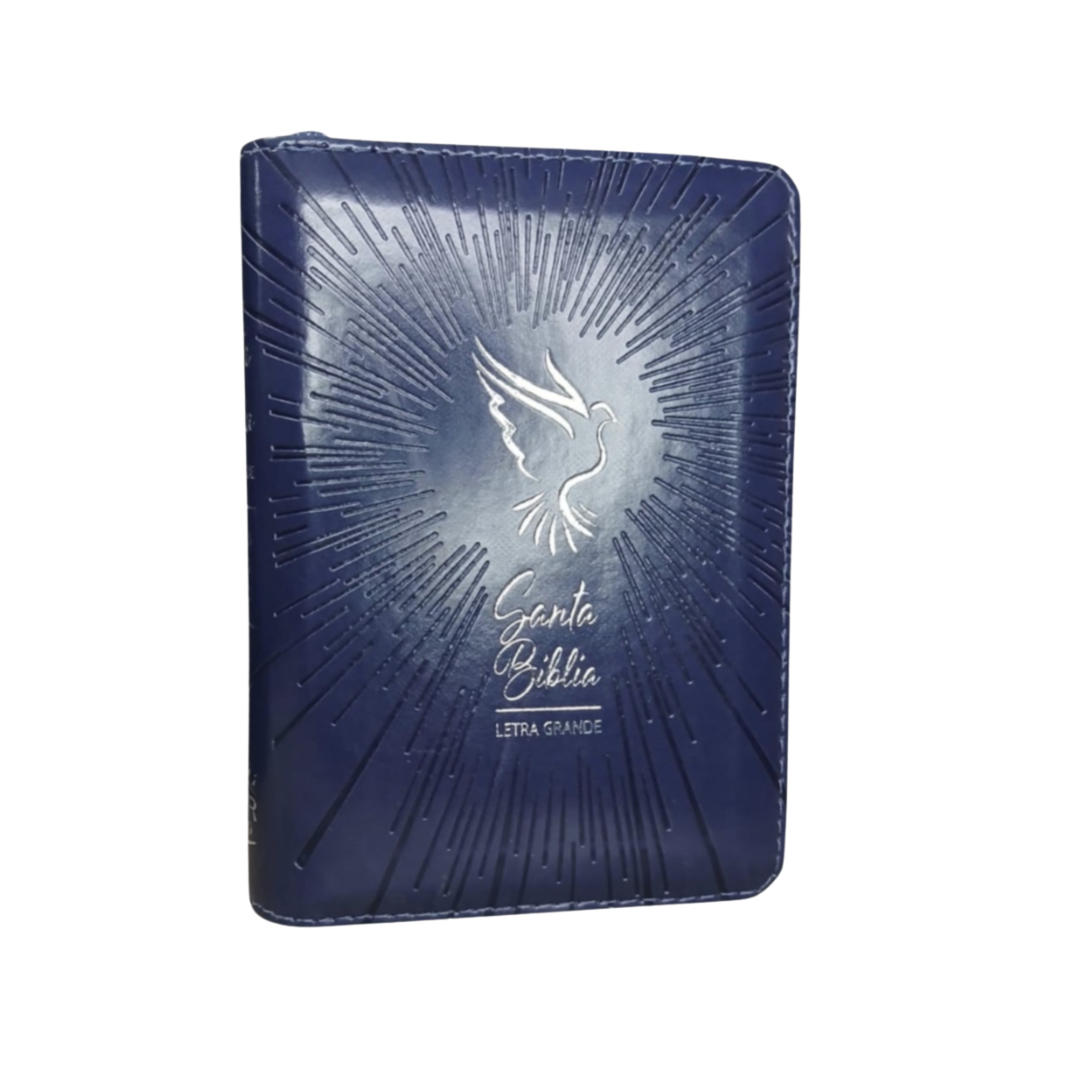 AZUL-Biblia de Bolsillo, Imitación Piel, Letra Pequeña, Azul