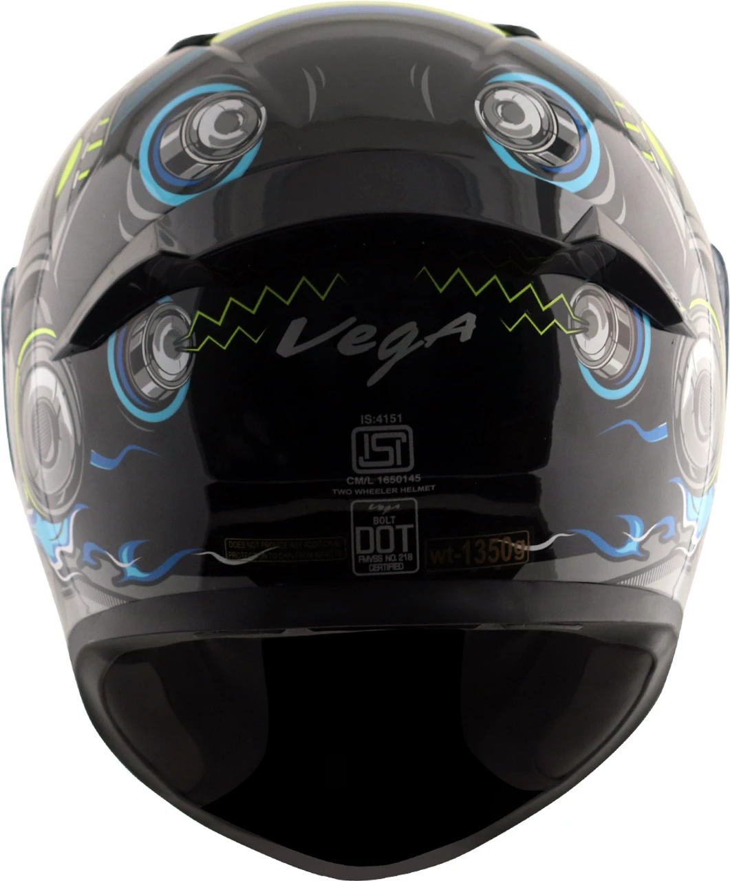VEGA BOLT SUPERHERO BLACK NEON YELLOW M/V (L) VEGA BOLT SUPERHERO BLACK NEON YELLOW M/V (L)
