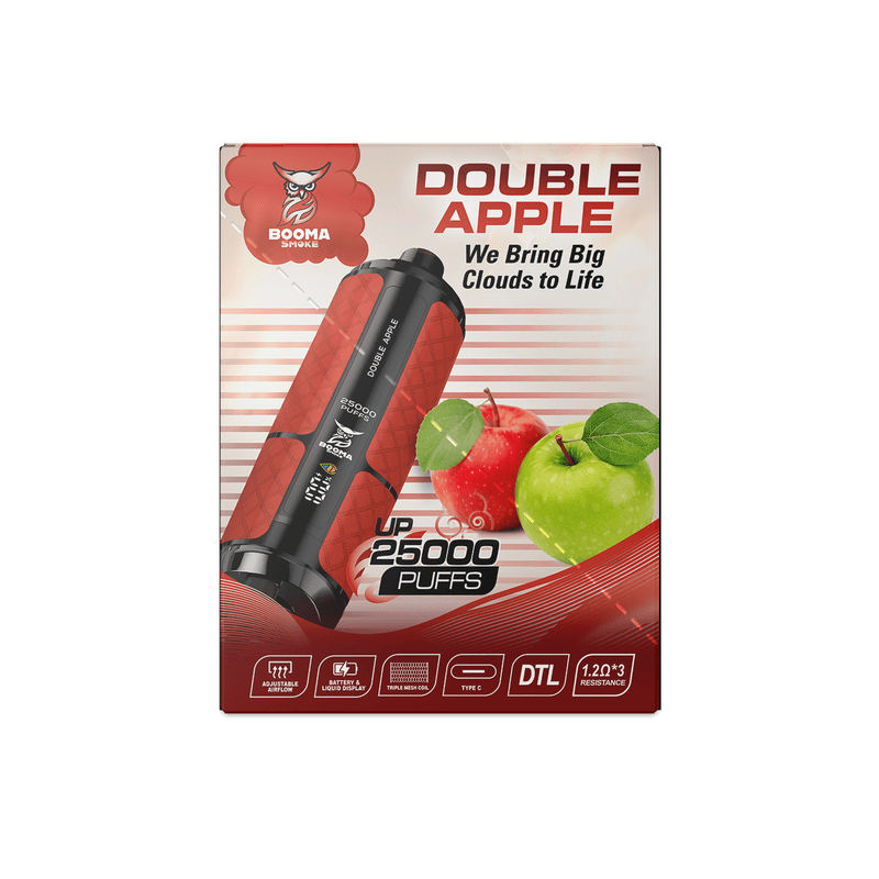 BOOMA VAPE 25K- DOUBLE APPLE