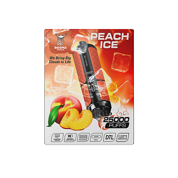 BOOMA VAPE 25K- PEACH ICE