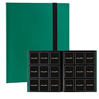 GREEN 9-POCKET BINDER