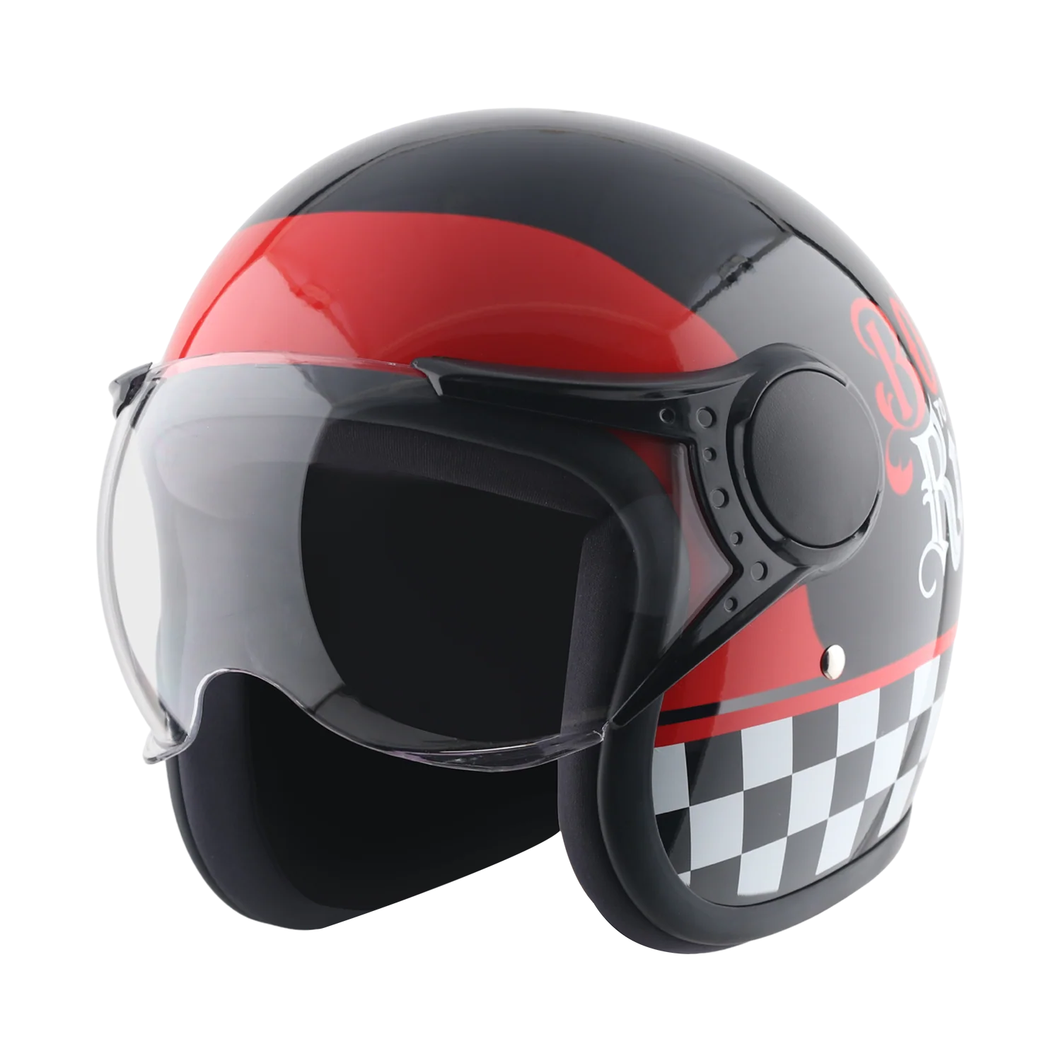 VEGA JET W/VISOR BORN TO RIDE BLACK RED C/V (L) VEGA JET W/VISOR BORN TO RIDE BLACK RED C/V (L)