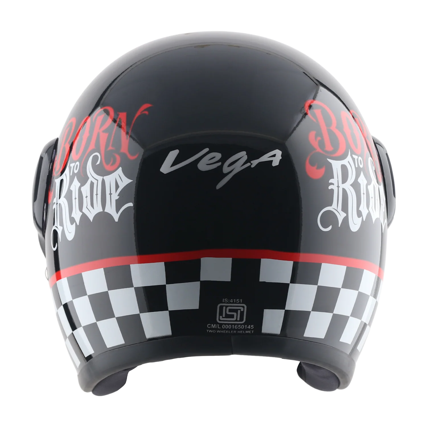 VEGA JET W/VISOR BORN TO RIDE BLACK RED C/V (L) VEGA JET W/VISOR BORN TO RIDE BLACK RED C/V (L)