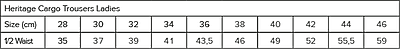 Heritage Cargo Trousers Ladies