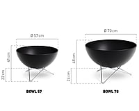 HOFATS BOWL 70 Fire Bowl with star stand