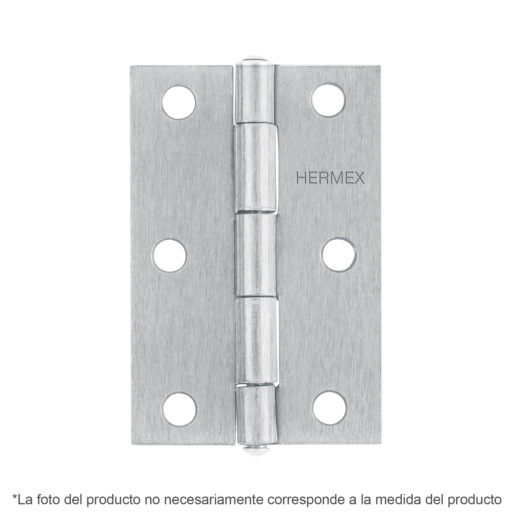 Bisagra rectangular 1', acero pulido - BR-100 / 43185
