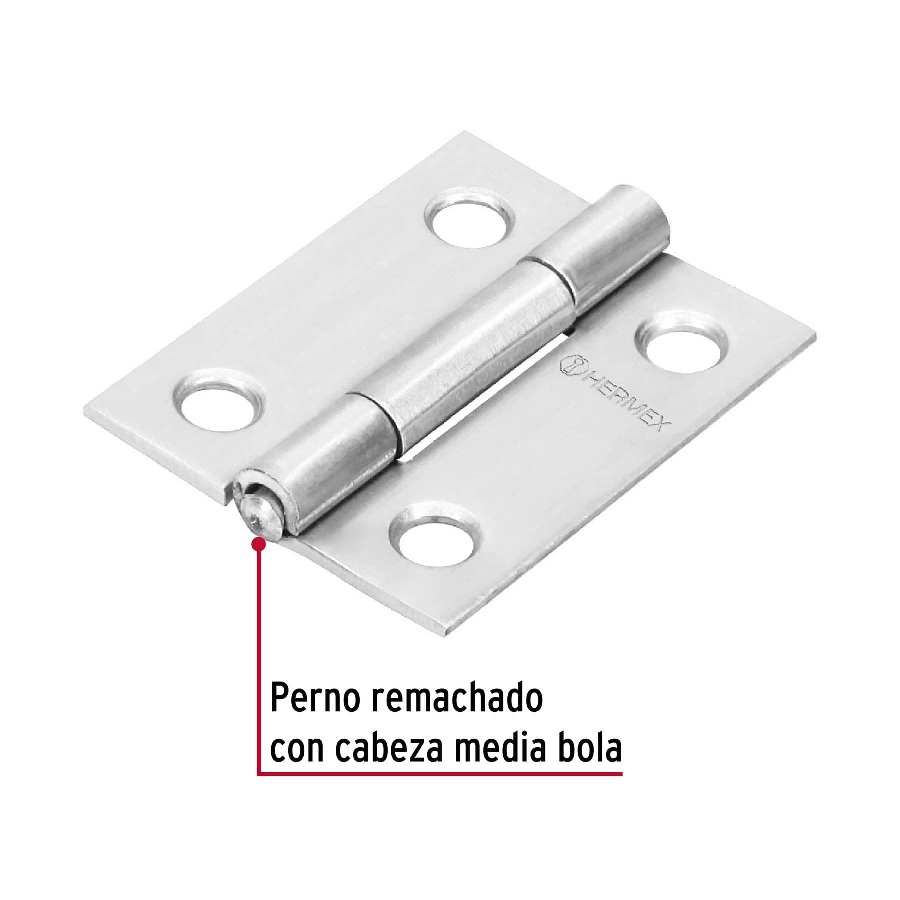 Bisagra rectangular 1-1/2', acero inoxidable - BR-154 / 43200