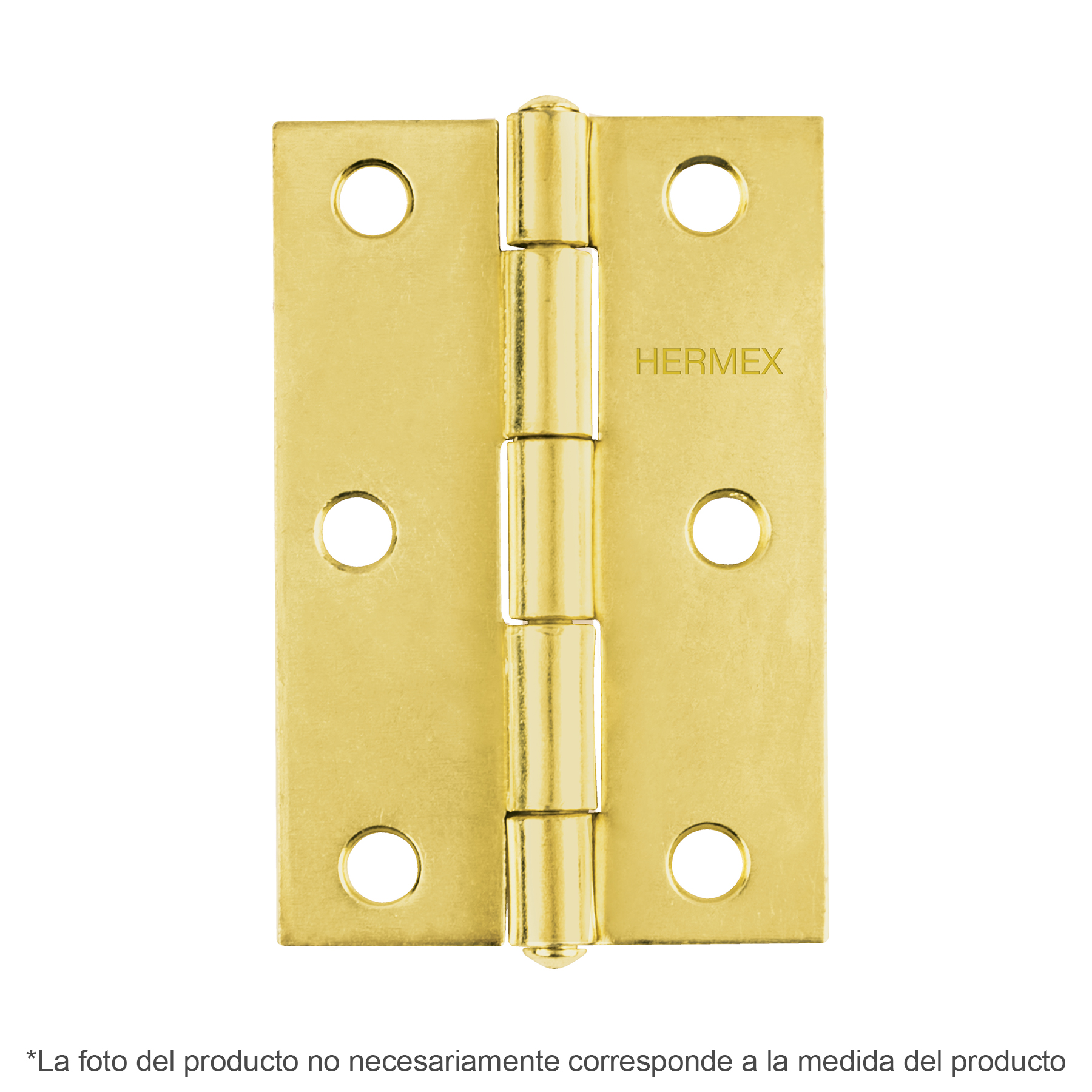Bisagra rectangular 2', acero latonado - BR-201 / 43194