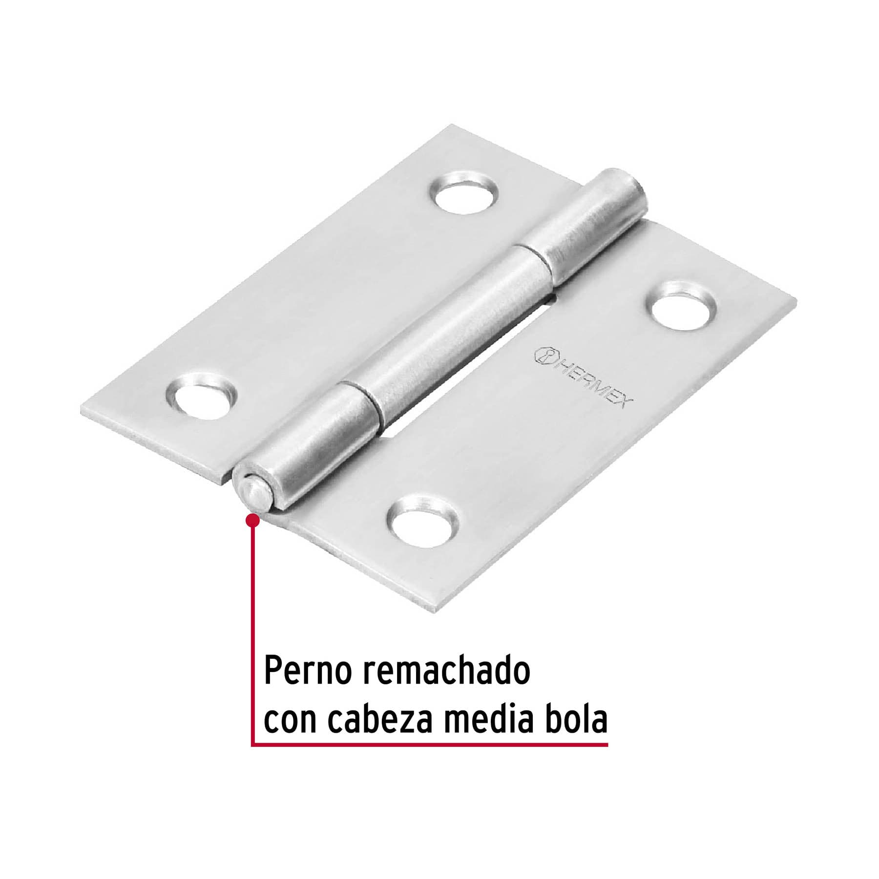 Bisagra rectangular 2', acero inoxidable - BR-204 / 43201