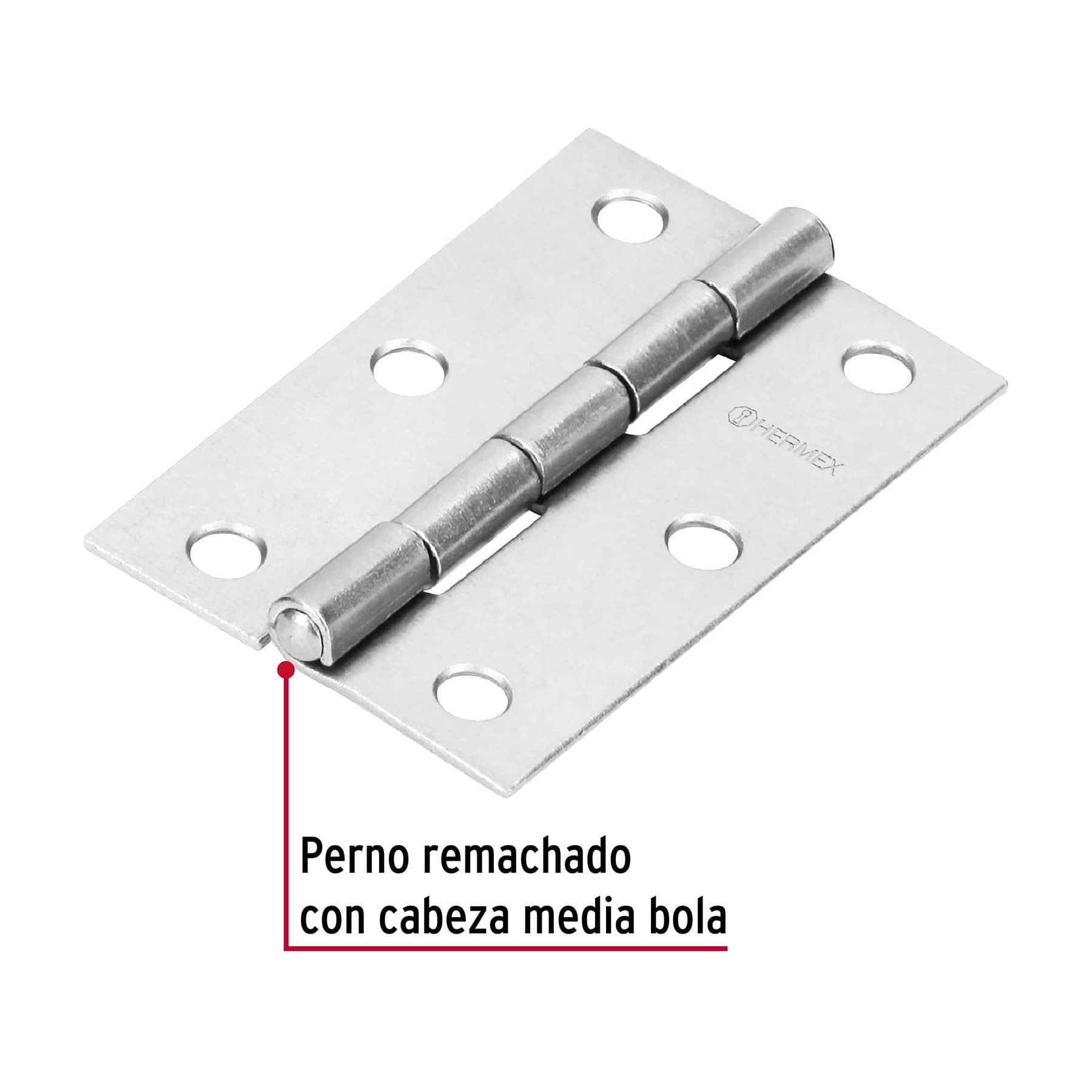 Bisagra rectangular 2-1/2', acero pulido - BR-250 / 43188