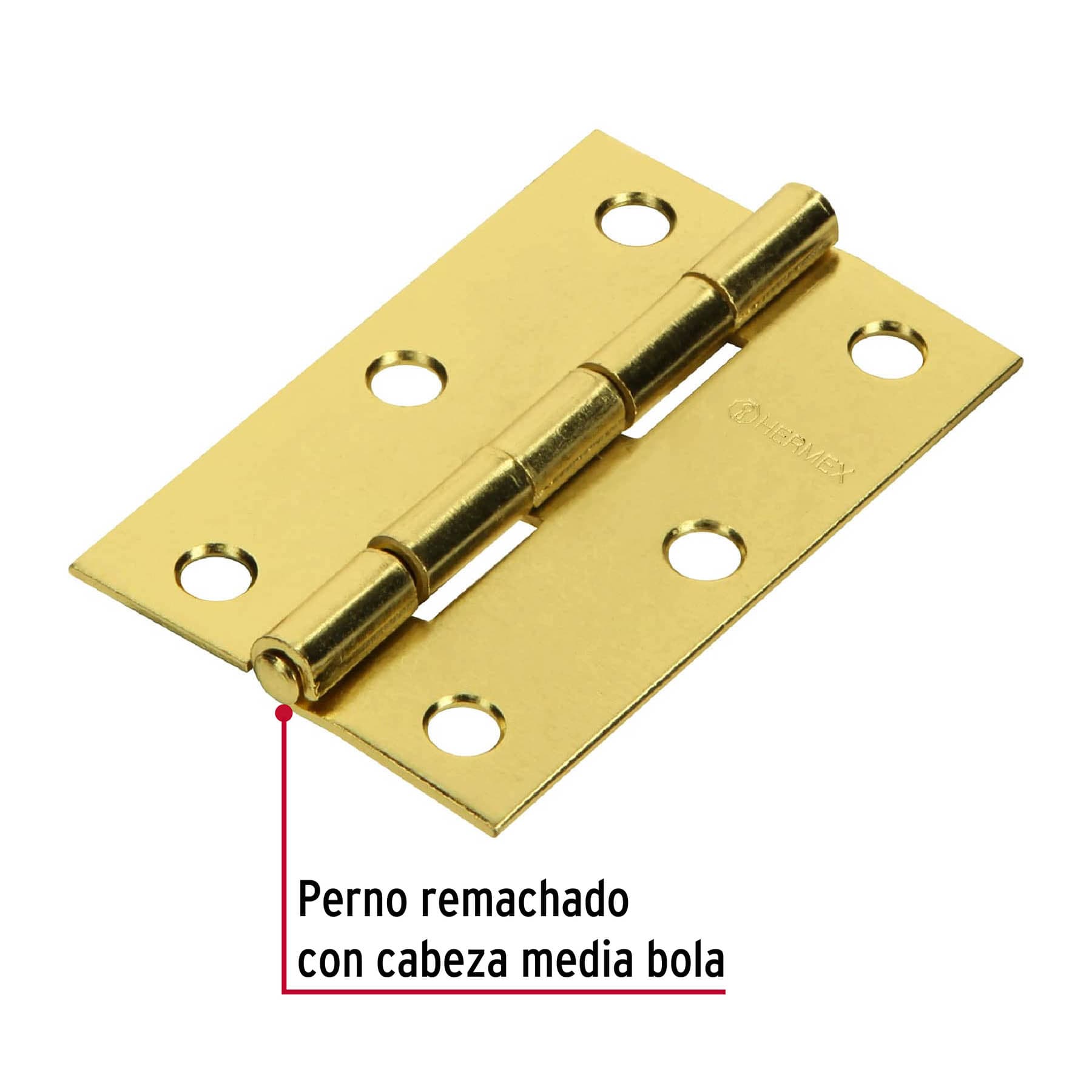 Bisagra rectangular 2-1/2', acero latonado - BR-251 / 43195