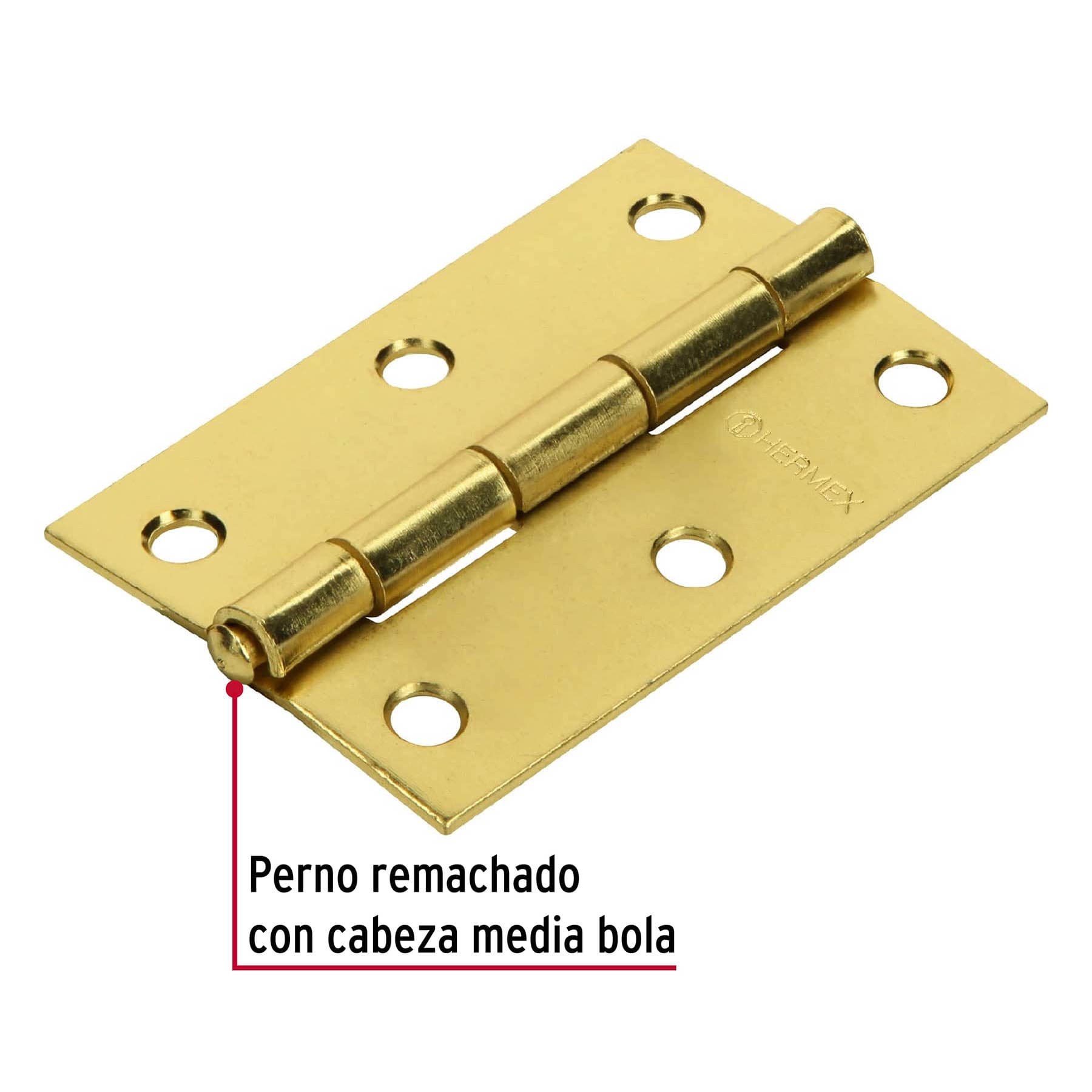 Bisagra rectangular 3', acero latonado - BR-301 / 43196