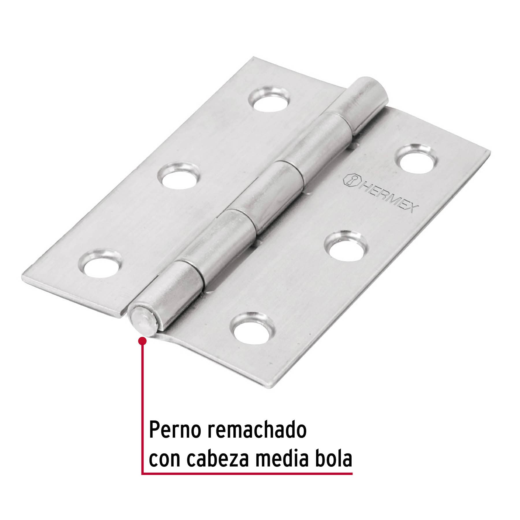 Bisagra rectangular 3', acero inoxidable - BR-304 / 43203