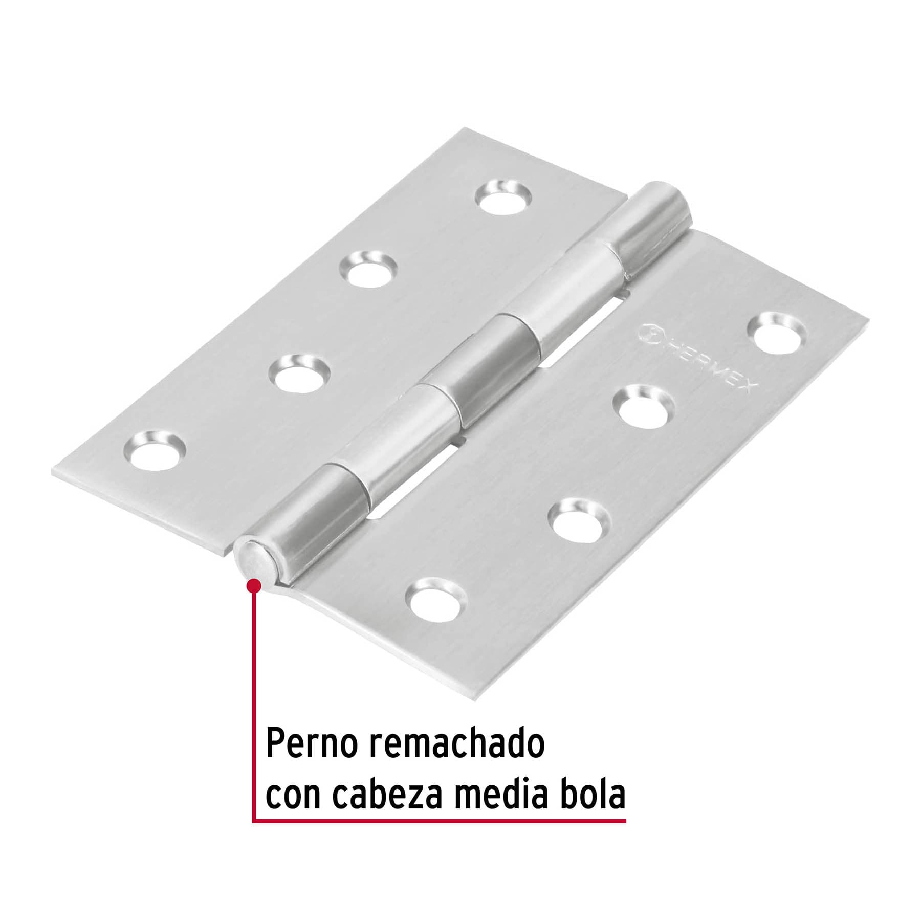 Bisagra rectangular 4', acero inoxidable - BR-404 / 43205