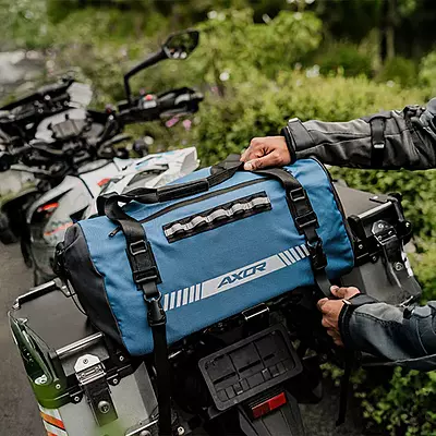 AXOR BRAT CARRIER DUFFEL BAG BLUE BLACK SIZE-45 LTR