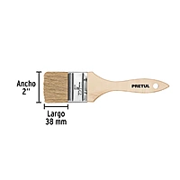 Brocha uso general, mango de madera, 2', Pretul - BRE-2 / 24473