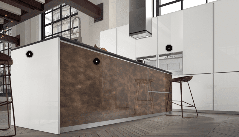 ONE SKIN PANELS-BROWN CEMENT/HIGH GLOSS/18MM