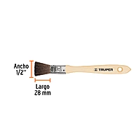 Brocha pelo de camello, mango de madera, 1/2' - BRT-1/2C / 12465
