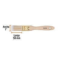 Brocha cerdas sintéticas,mango de madera, corte recto, 1' - BRT-1S / 13342