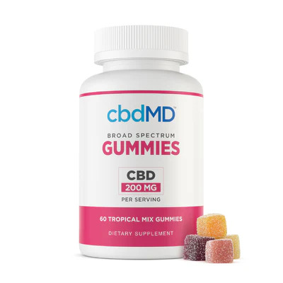 CBDMD BROAD SPECTRUM CBD GUMMIES | 200MG | 60CT