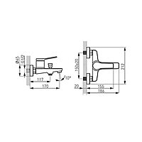 WALL MOUNTED BATH MIXER-STRATOS B