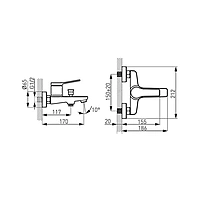 WALL MOUNTED BATH MIXER-STRATOS B