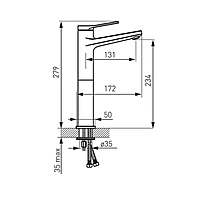 STANDING COUNTER WASHBASIN MIXER-STRATOS