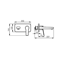 BUILT IN WASHBASIN MIXER BLACK-STRATOS