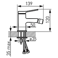 BIDET STANDING MIXER-STRATOS