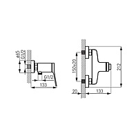 WALL MOUNTED SHOWER MIXER-STRATOS