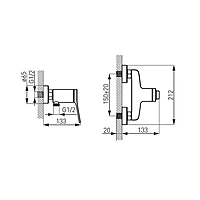 WALL MOUNTED SHOWER MIXER-STRATOS B