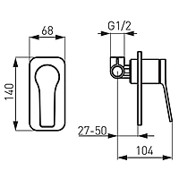 BUILT IN SHOWER MIXER 1 FUCTION-STRATOS