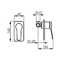 BUILT IN SHOWER MIXER 1 FUNCTION-STRATOS