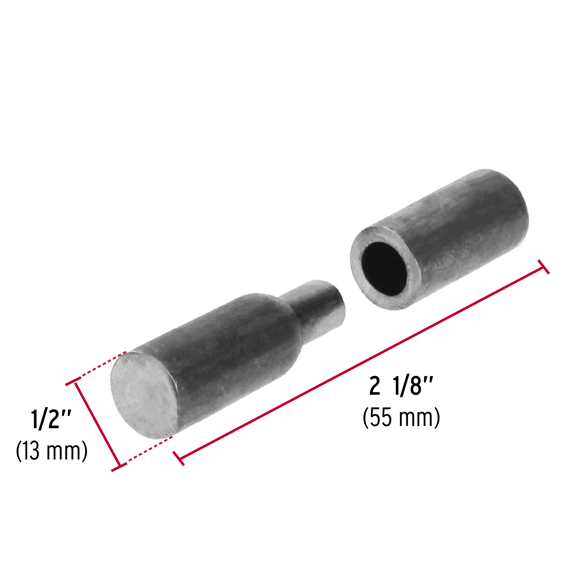 Bisagra tubular, soldable, 1/2' - BSO-1/2 / 44636