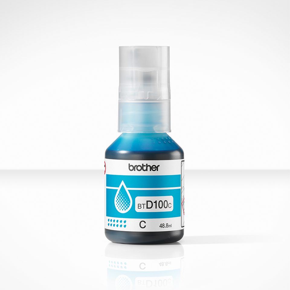 BROTHER BTD100CY INK BOTTLE CYAN