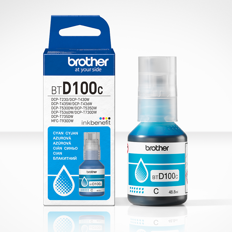 BROTHER BTD100CY INK BOTTLE CYAN