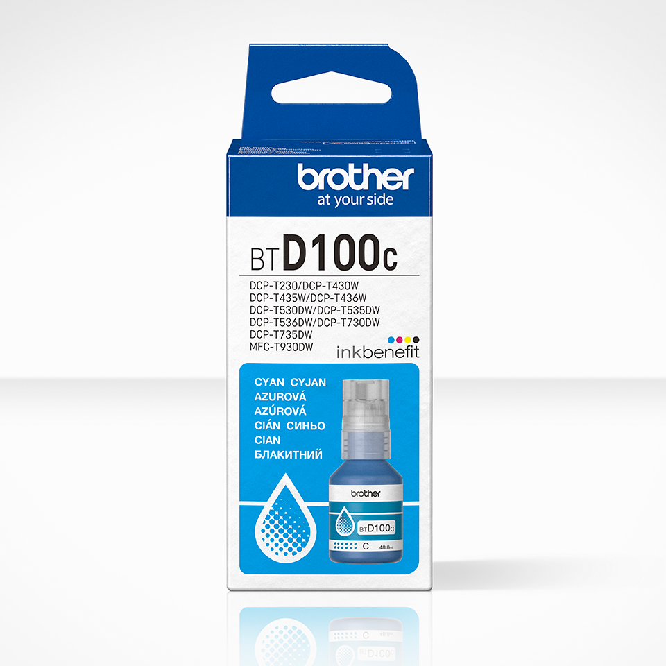 BROTHER BTD100CY INK BOTTLE CYAN