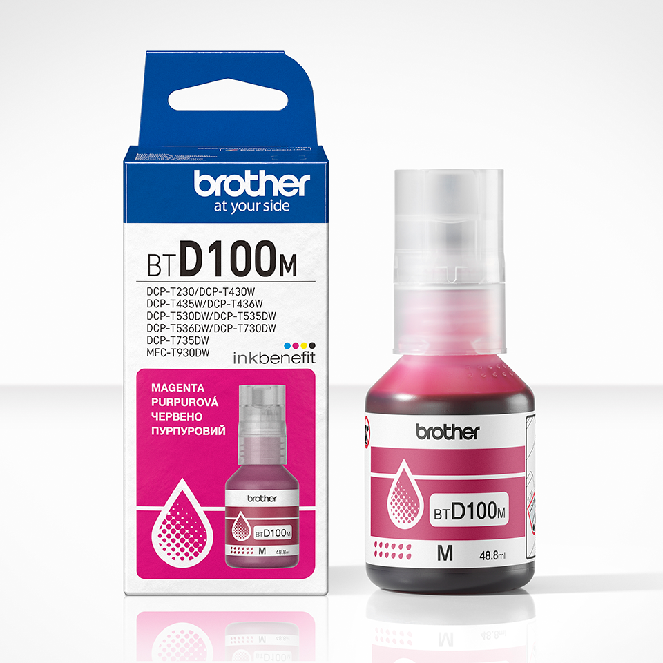 BROTHER BTD100M INK BOTTLE MAGENTA