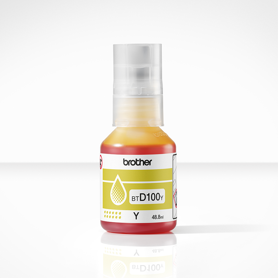 BROTHER BTD100Y INK BOTTLE YELLOW