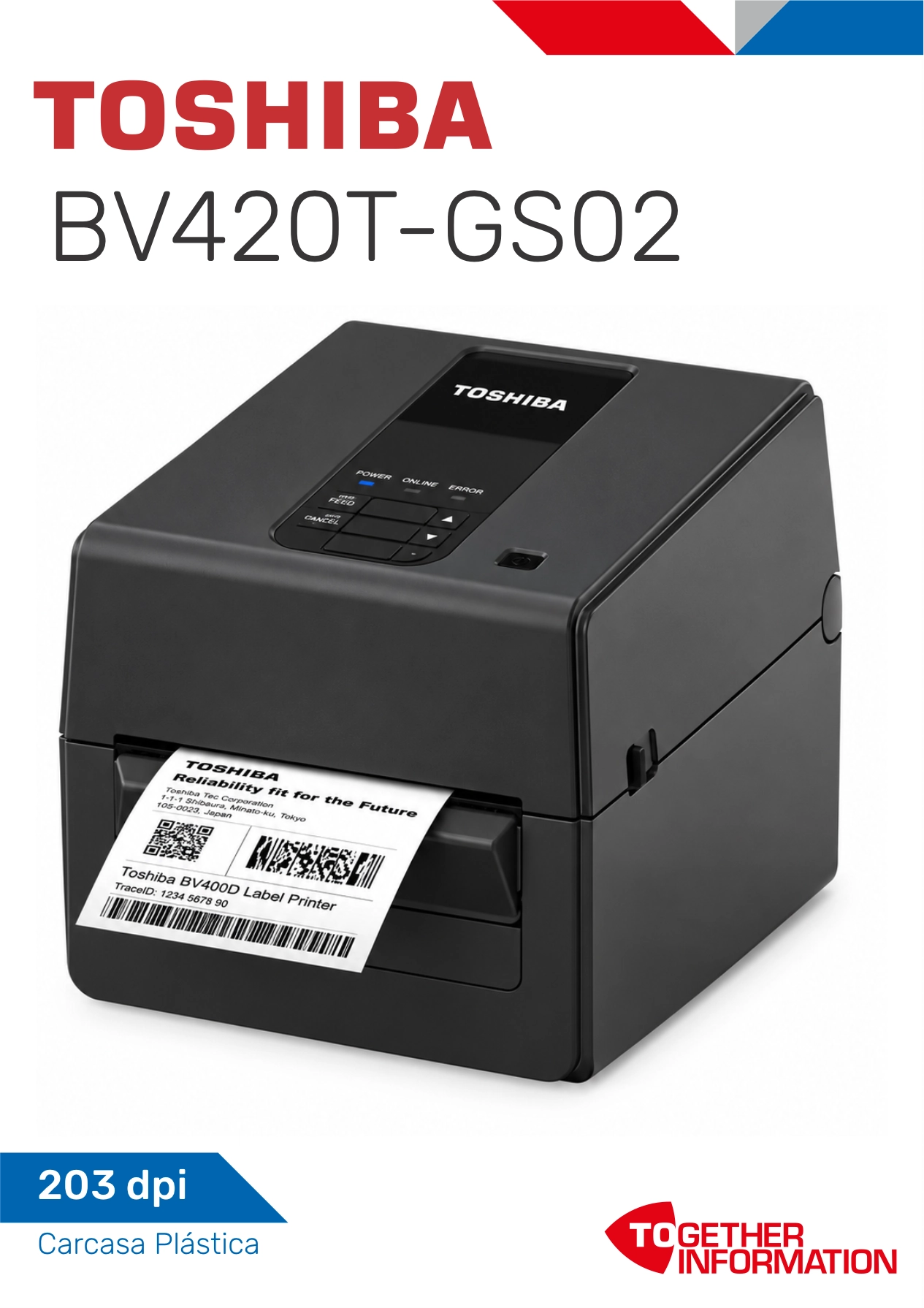 Impresora Toshiba BV420GS Resolución 203 dpi