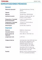 Impresora Toshiba BV420GS Resolución 203 dpi