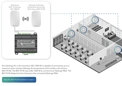 Optergy Air Temperature & Humidity Wall Sensor