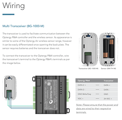 Optergy Air Temperature & Humidity Wall Sensor