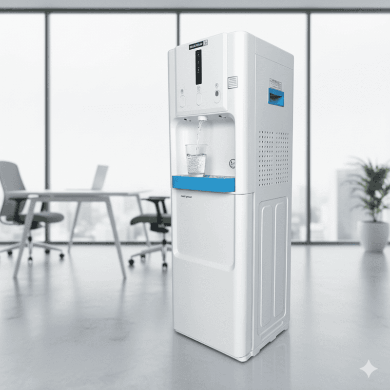 Office water dispenser Blue Star BWD3FMCUA with storage.